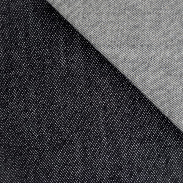 Denim recyclé coton bleu marine indigo