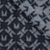 Denim jacquard recyclé coton bleu marine indigo