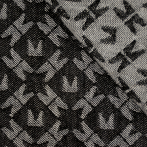 Denim jacquard recyclé coton noir indigo